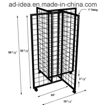 Display de metal rotativo de 2015 novo design com rodízios